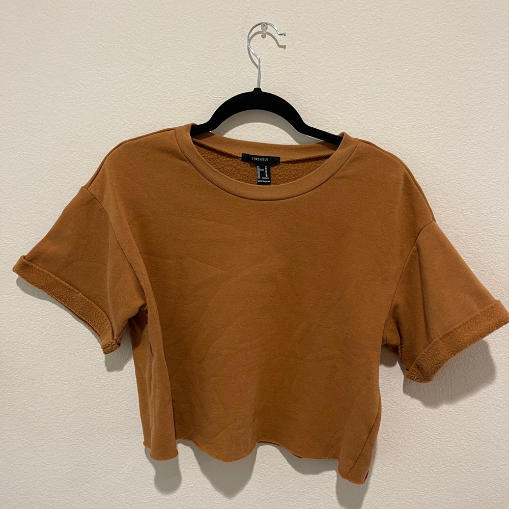 Rust orange crop top